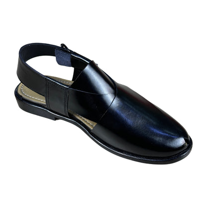 Black Nova Leather Sandal