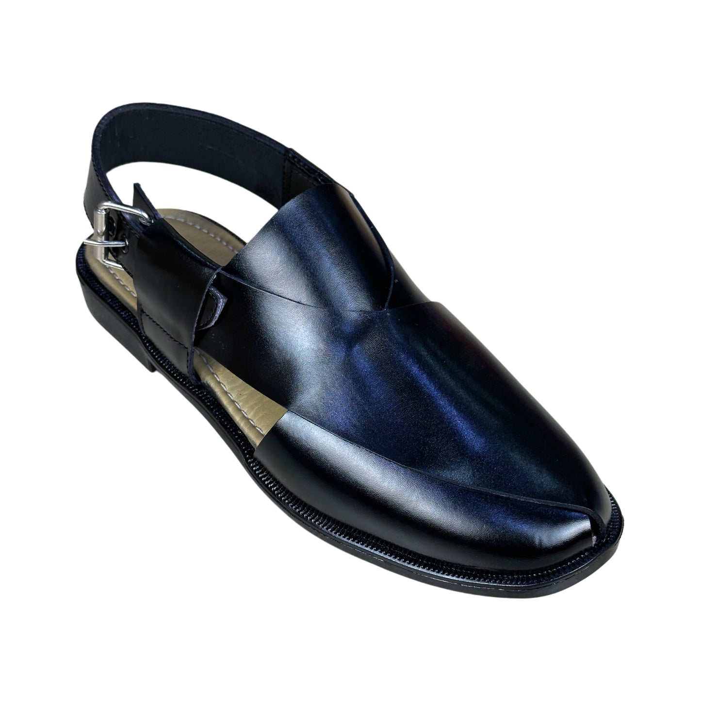 Black Nova Leather Sandal