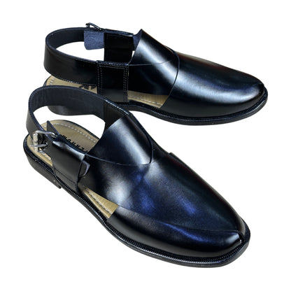 Black Nova Leather Sandal