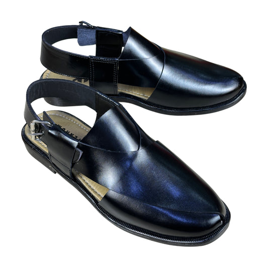 Black Nova Leather Sandal