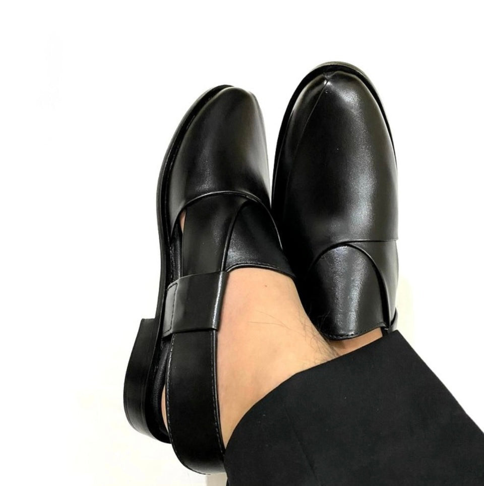 Black Nova Leather Sandal